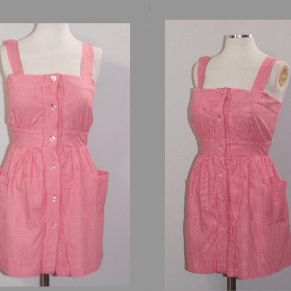 Audrey Red & White Stripe Cotton Dress